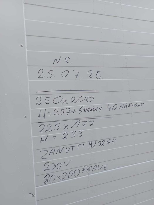 Komora chłodnicza zewnętrzna/chłodnia/chłodnia izotermiczna stacjonarn