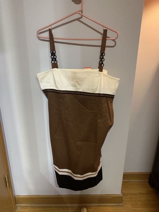 Vestido verao tecido algodao pique marca alain manoukian