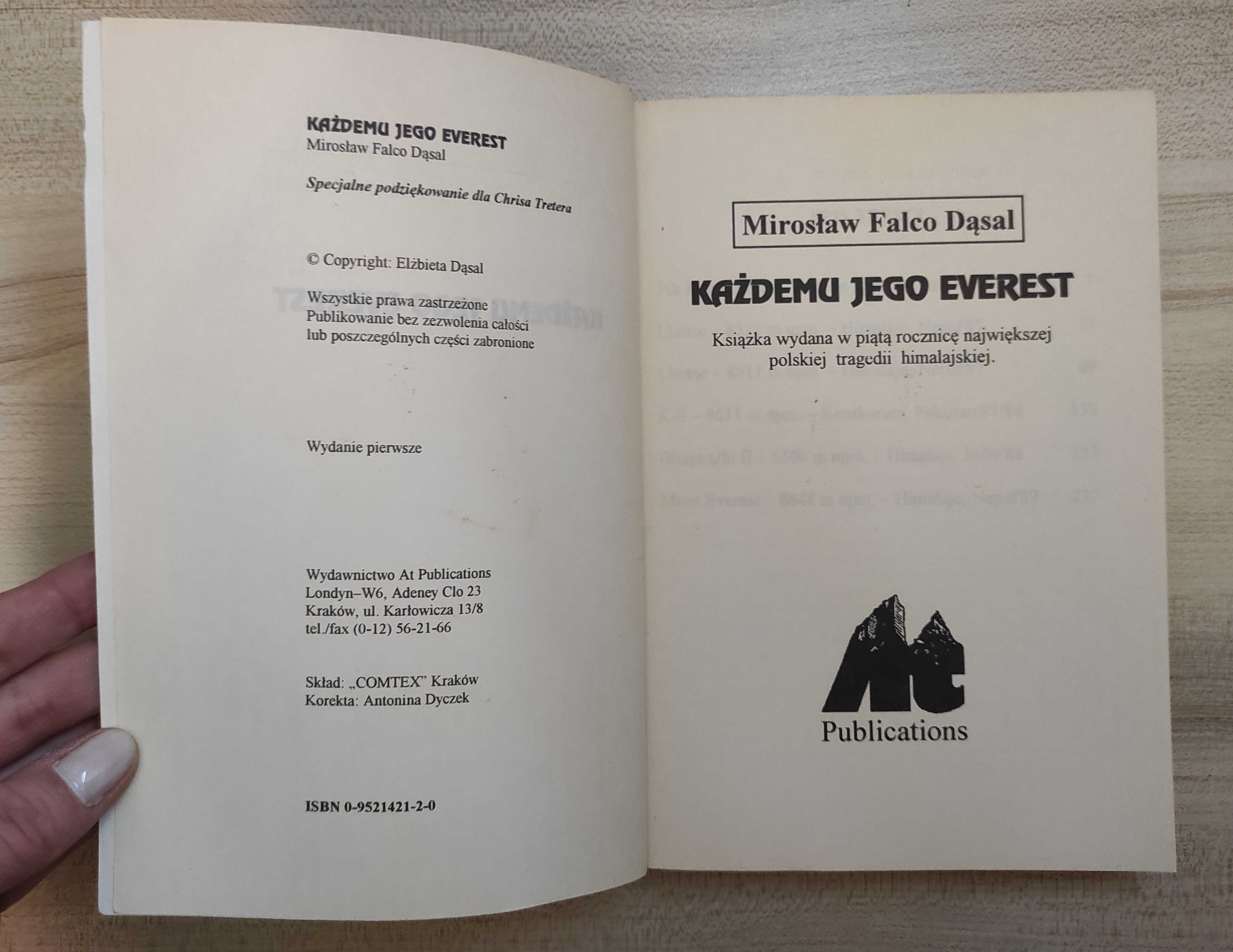 Każdemu jego Everest - Mirosław Falco Dąsal