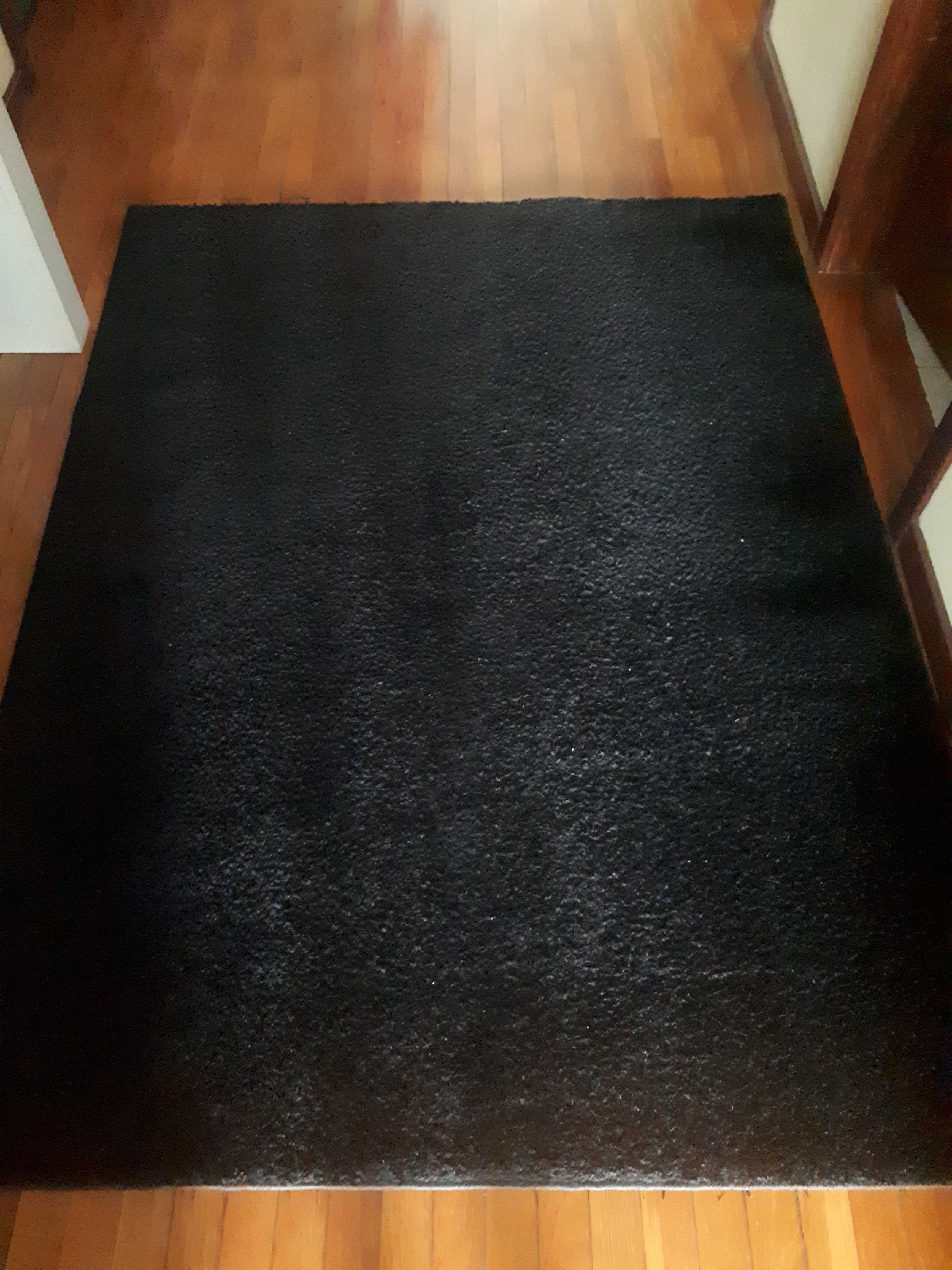 Carpete cor preto brilho