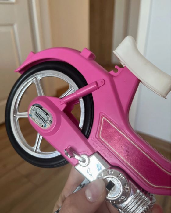 vintage retro różowy rower dla lalki barbie z 1983