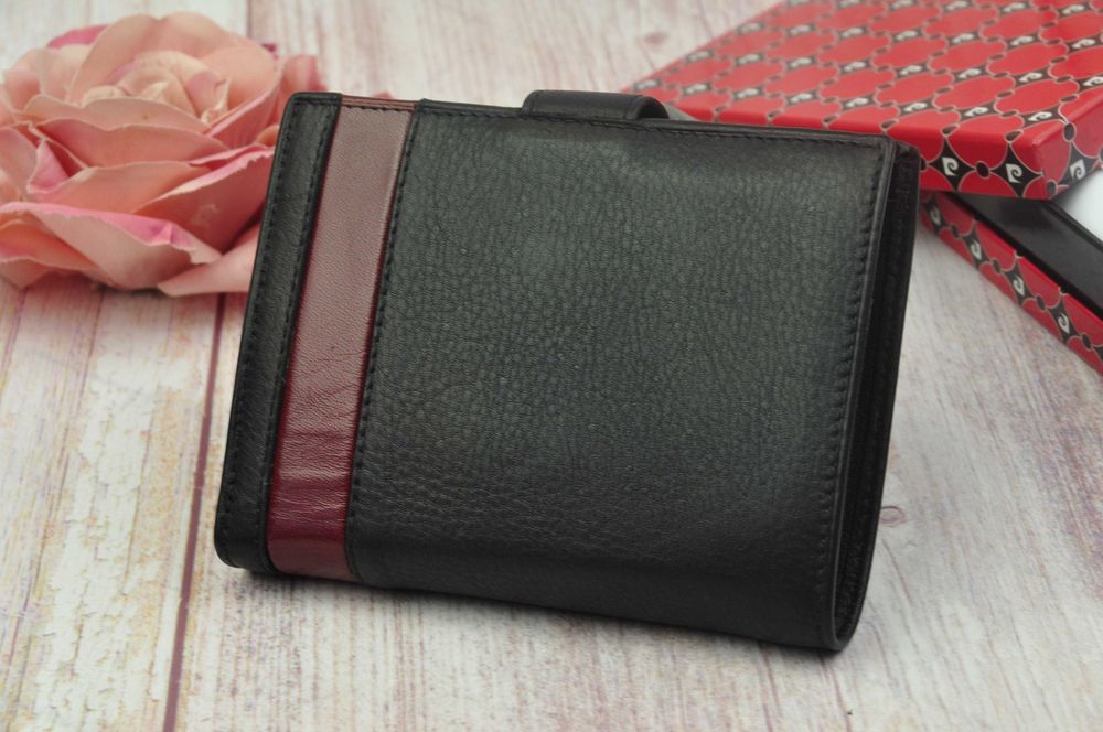 Pierre Cardin nowy portfel męski skóra naturalna 26 331A nero red