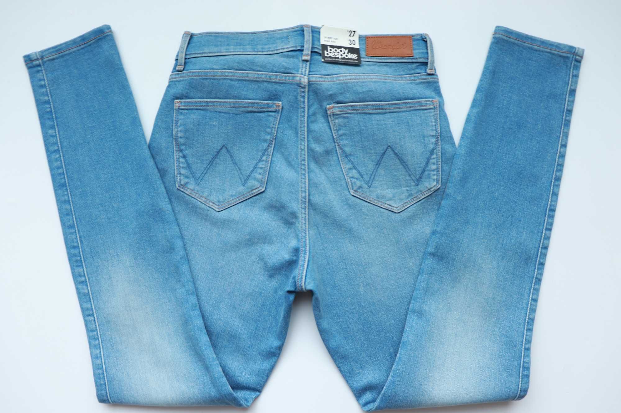 WRANGLER HIGH RISE SKINNY 630 W27 L30 damskie spodnie jeansy nowe