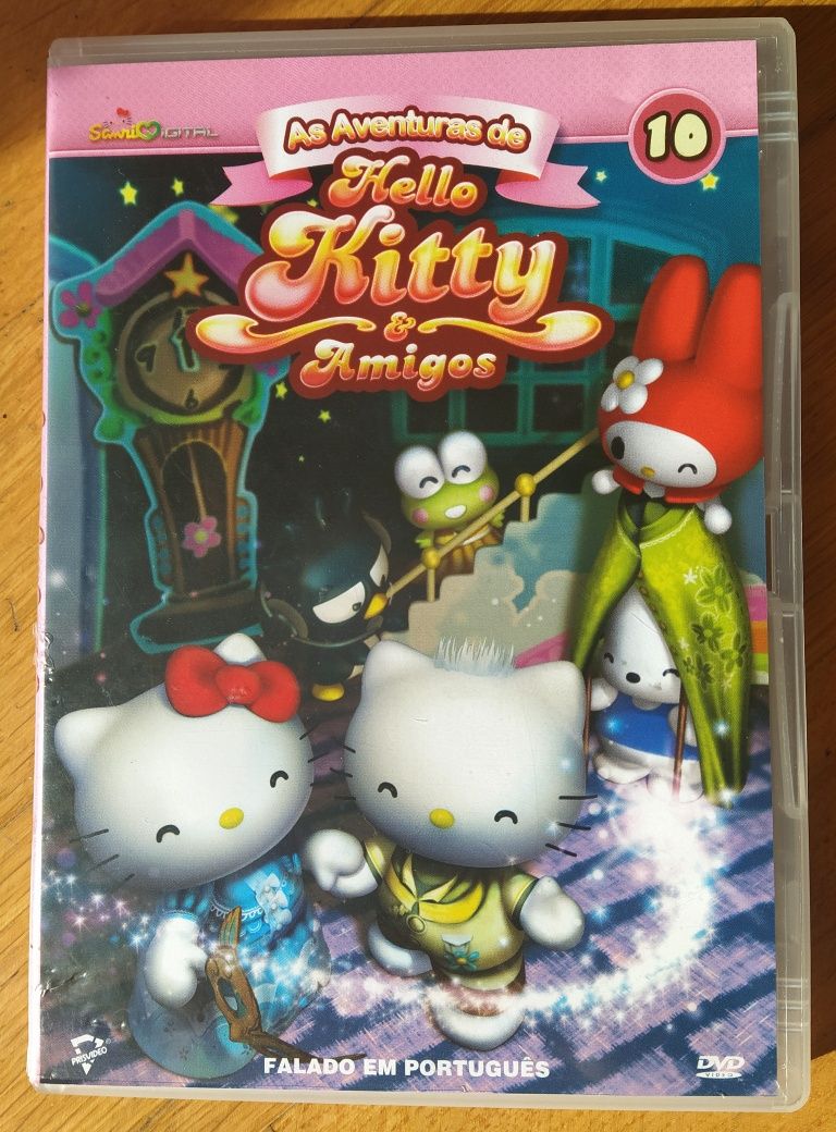 6 DVDs: Pippi, Bebé Lilly, Hello Kitty, Little People, Trolls e Noddy