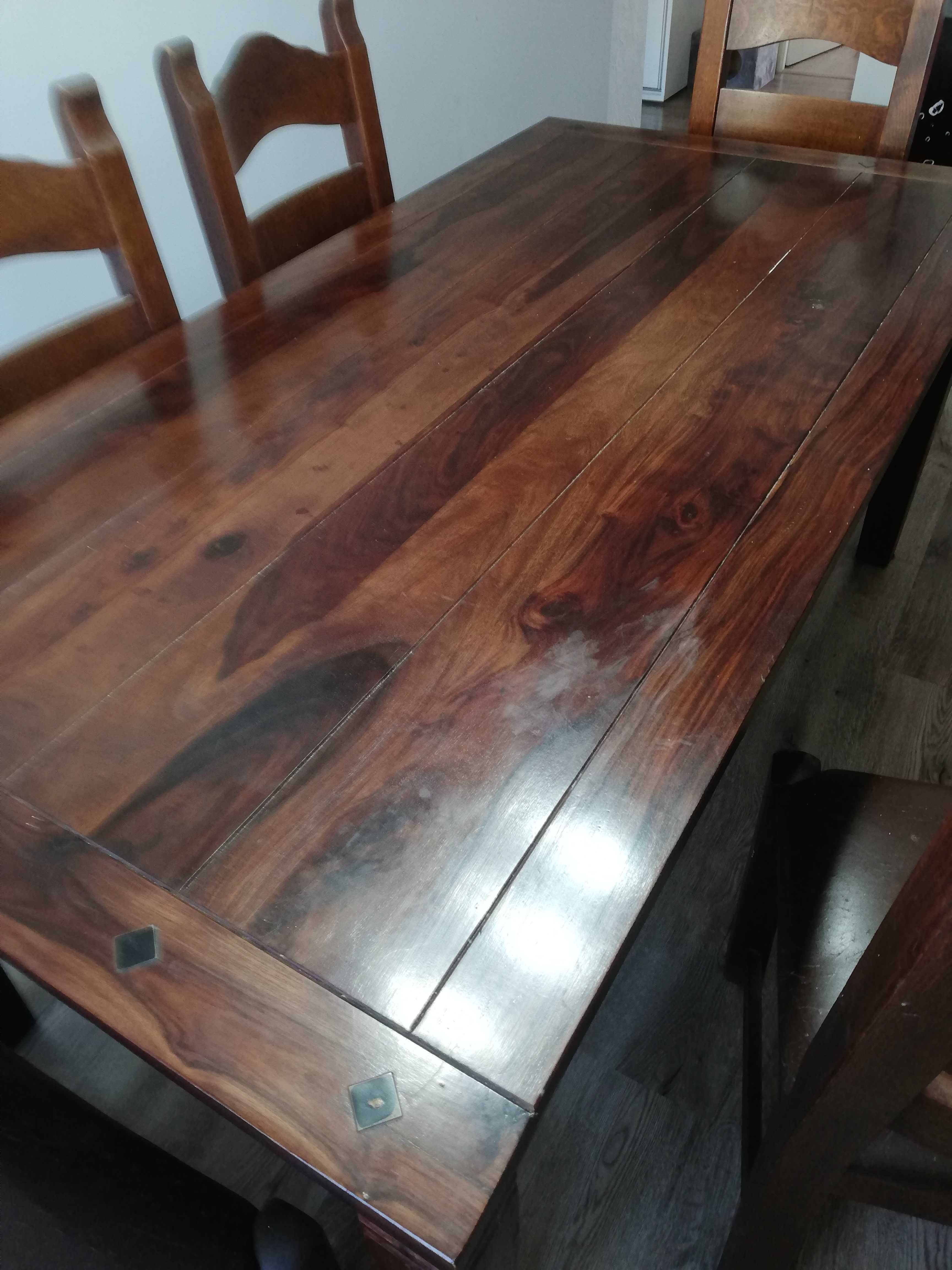 Sprzedam Stół z drewna litego akacjowego + 6 krzeseł