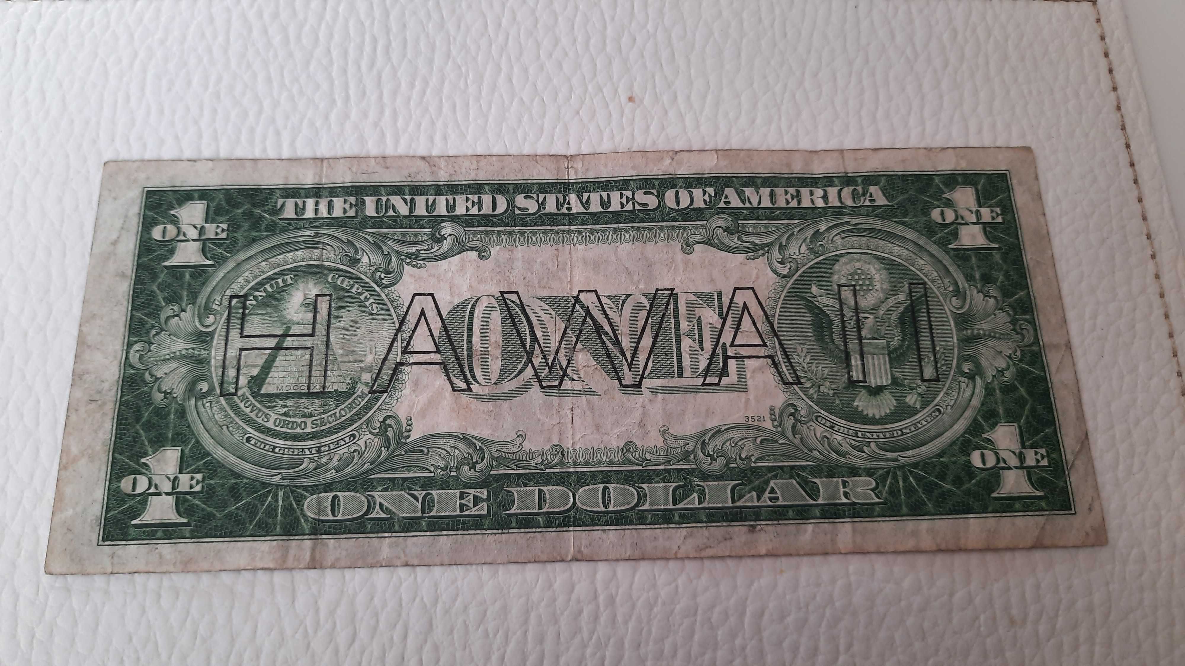 2 banknoty 1 USD silver cerificate niebieski i brązowa Hawaii 1935 rok