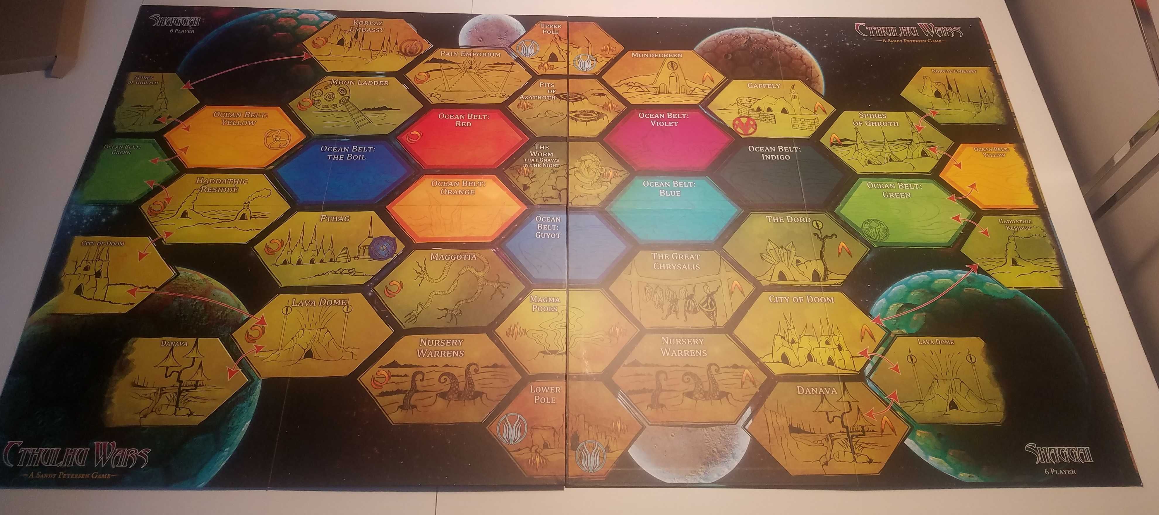 Cthulhu Wars - Shaggai Map - mapa na 6-8 graczy