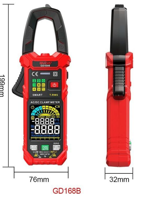Струмові кліщі мультиметр GVDA GD168B