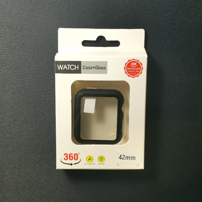 Proteção 360° com película de vidro para Apple watch 38, 40,42,44,45mm