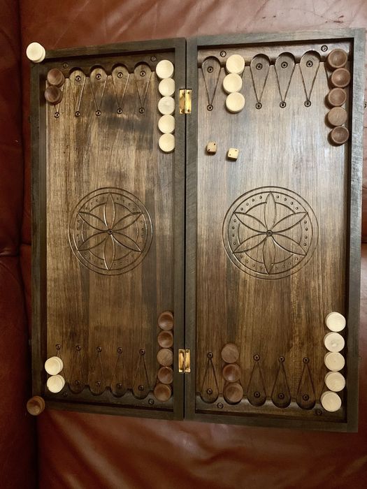 Деревʼяні нарди ручної роботи « Скіф»