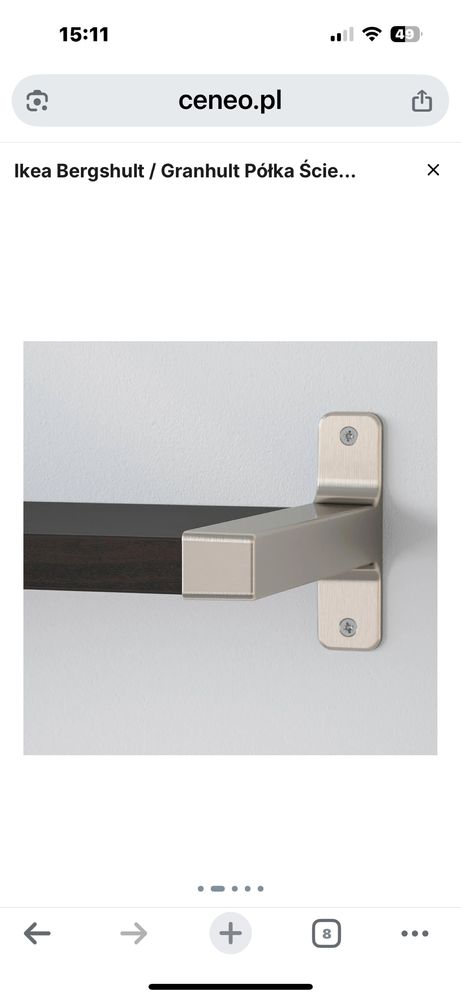 Wsporniki do półek – 2 półki (IKEA)