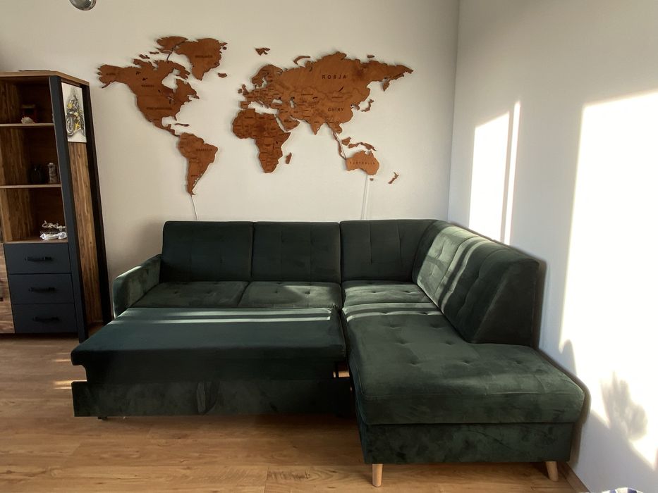 Zielony Naroznik z fukcja spania stan bardzo dobry !!!