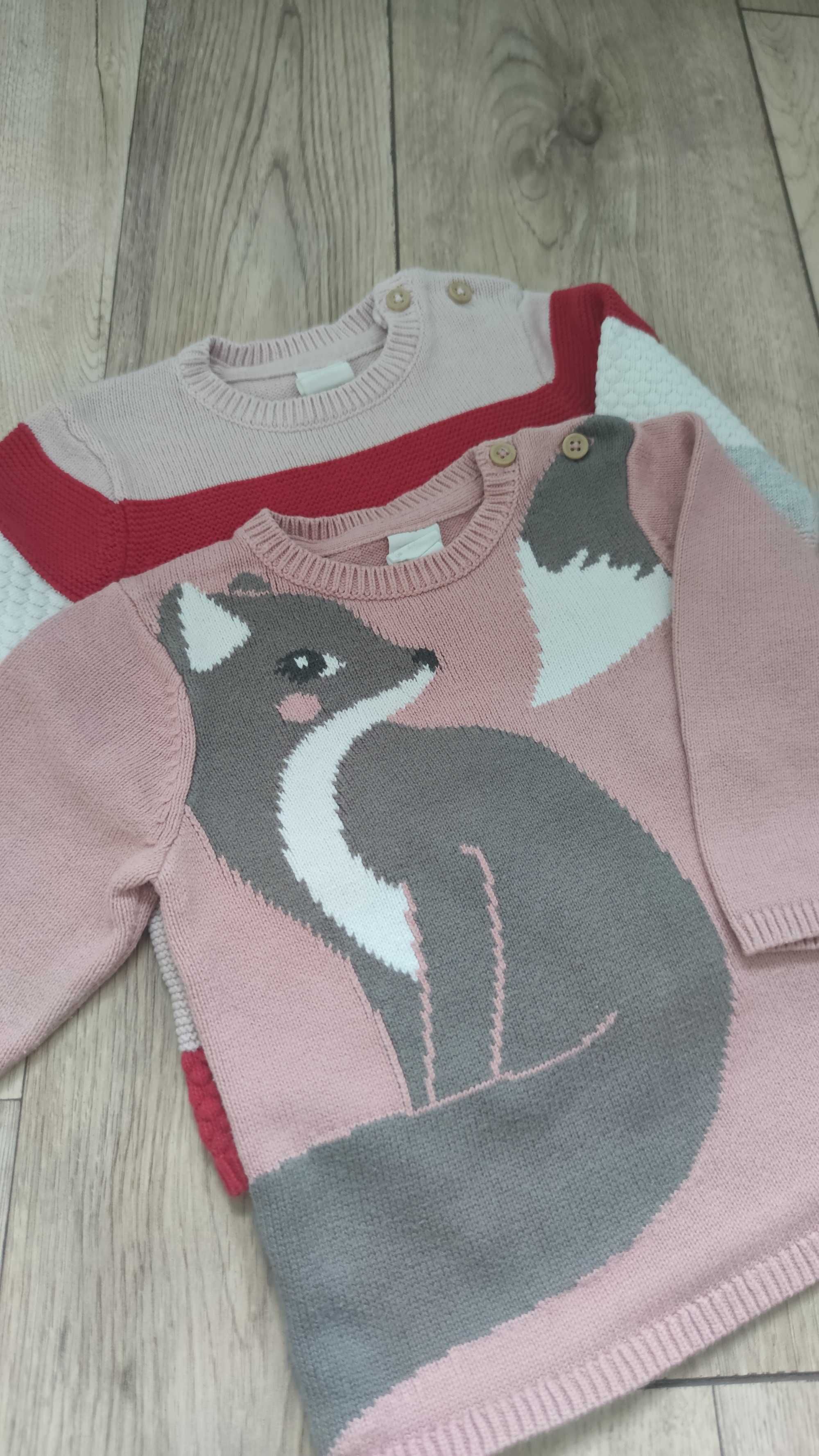 Sweter swetry dziewczęce lisek 68 hm