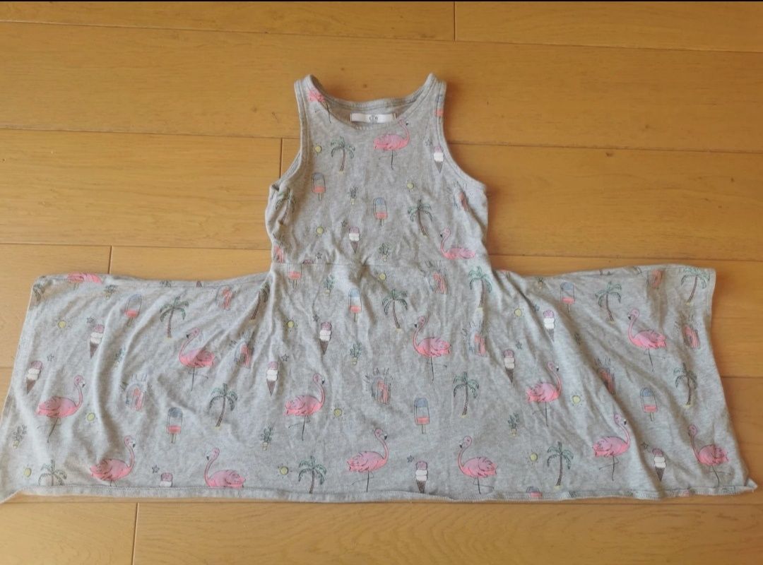 Sukienka asymetryczna flamingi M&S Collection r. 104