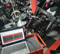 Laserowy pomiar geometrii motocykli pomiar ramy prostowanie certyfikat
