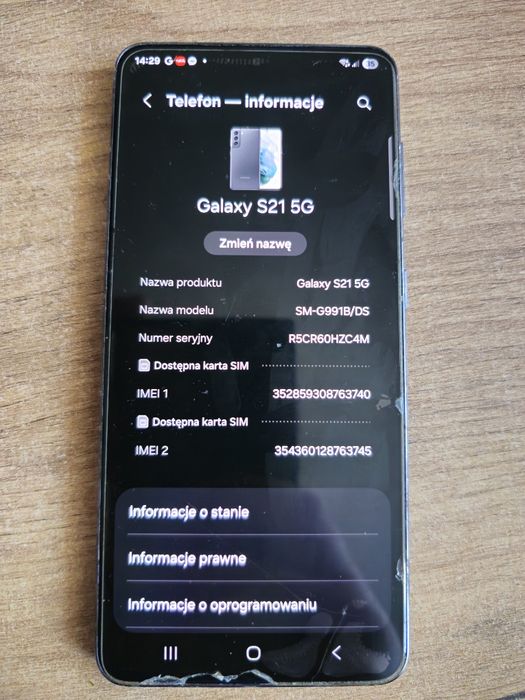 Samsung Galaxy S21 5G zamiana