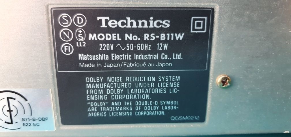 Magnetofon Technics RS-B11W ladny , sprawny Japan