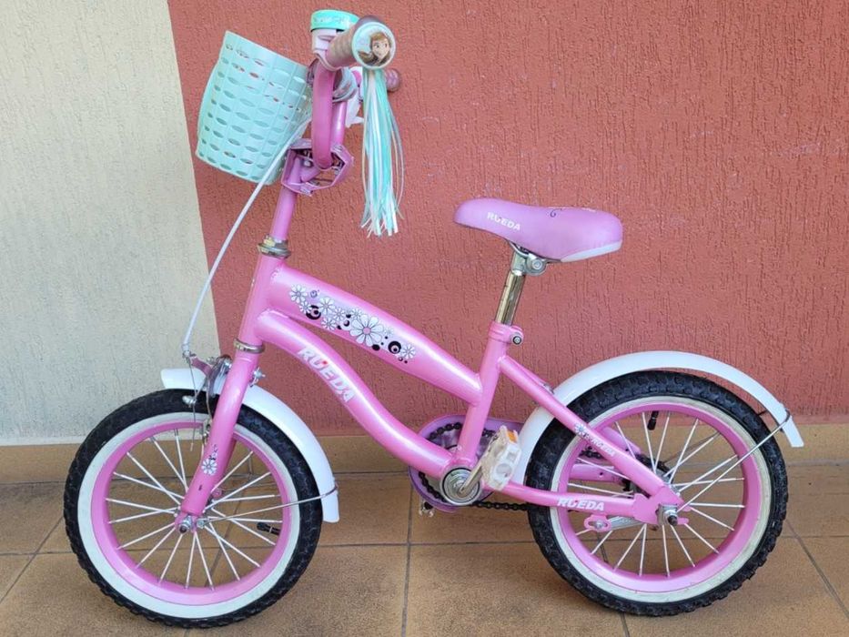 Różowy rower dziecięcy Rueda Koła 14 cali