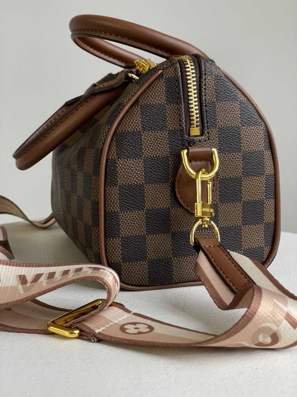 Сумка Louis Vuitton Speedy Nano Brown/Chess LUXE