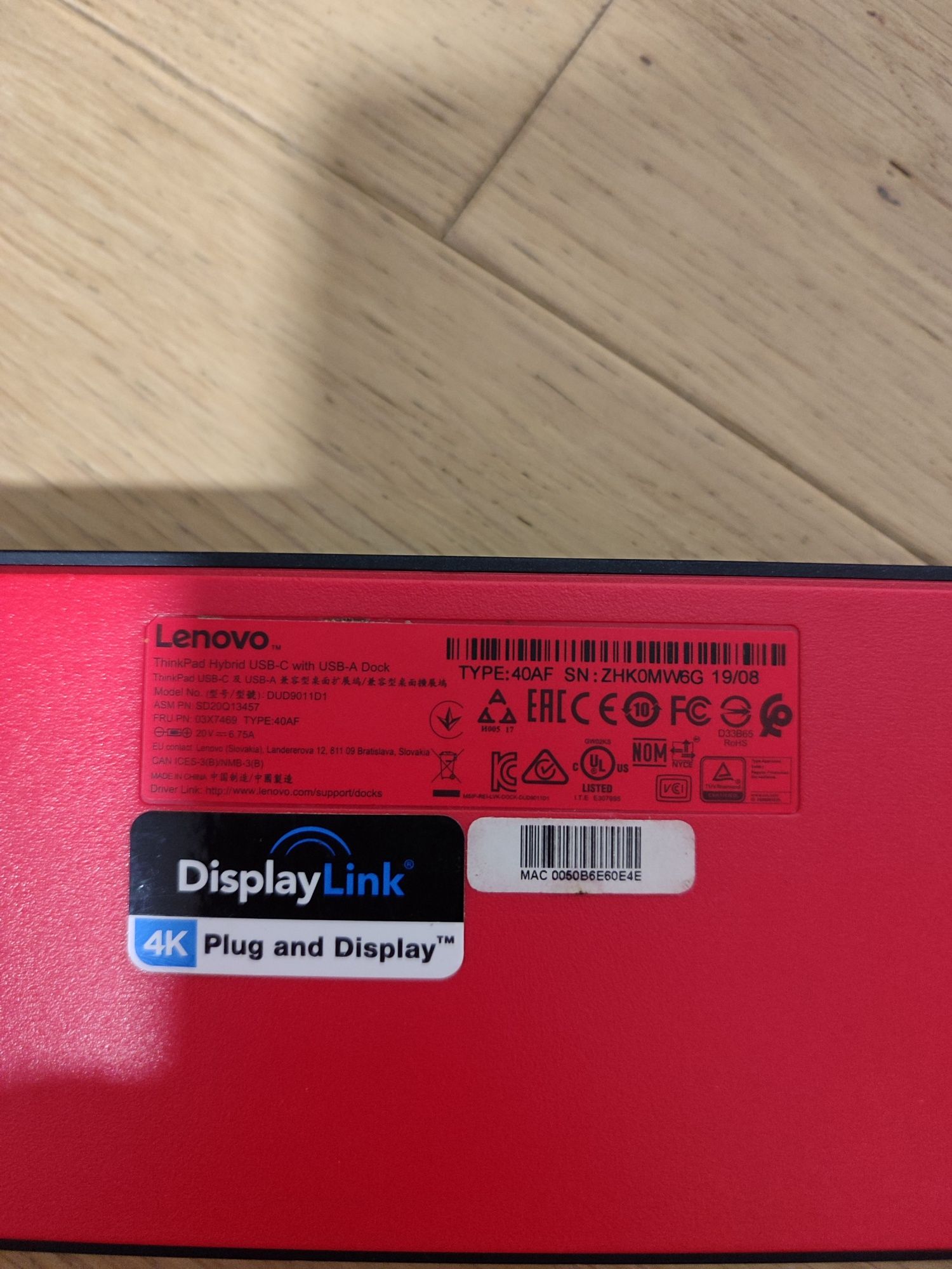 Док-станція для ноутбука Lenovo ThinkPad Hybrid USB-C with USB A Dock