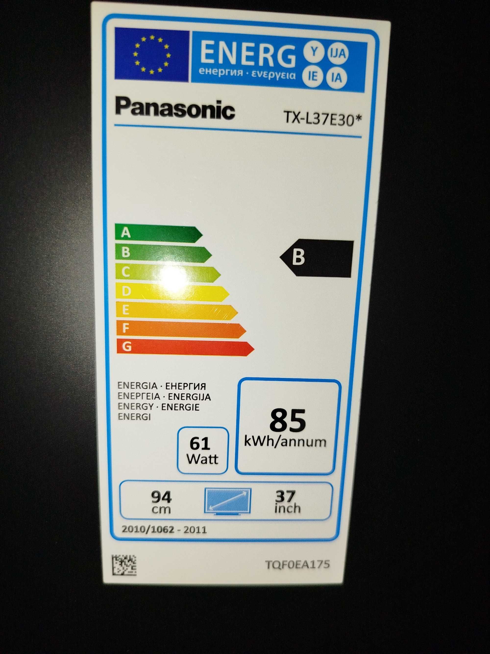 Telewizor LED TV Panasonic TX-L37E30E + głośniki Genius 2.0 SP-HF1800A