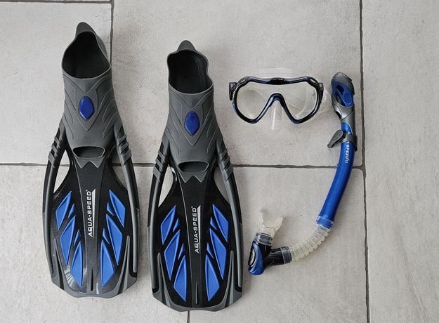 Zestaw do snorkelingu firmy Aqua-speed -rozmiar 38/39 kolor niebieski