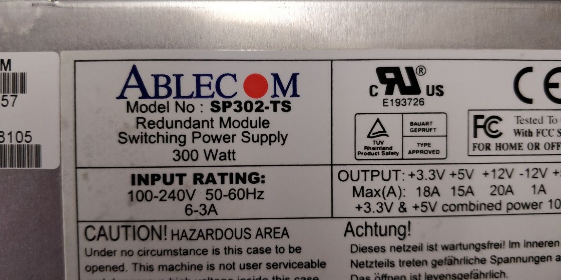 Fonte SP302-TS Supermicro