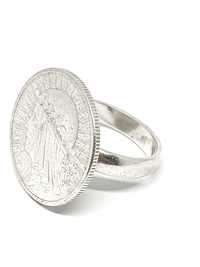 Srebrny pierścionek z moneta, Jadwiga