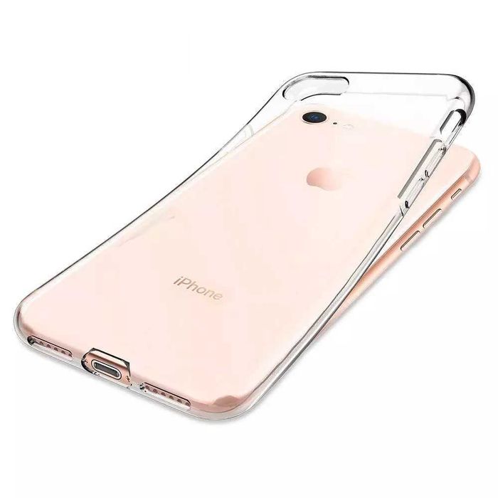 Прозорий силіконовий протиударний чохол для iPhone2022-SE-UBStyle