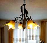 Zestaw lamp: lampa sufitowa + 2 kinkiety