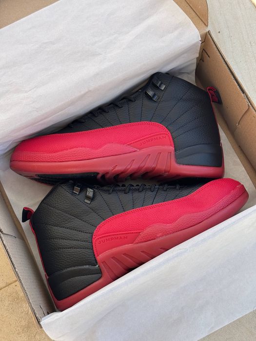 БЕЗКОШТОВНА ДОСТАВКА‼️Кросівки Air Jordan 12 Retro Flu Gamе (Червоні)