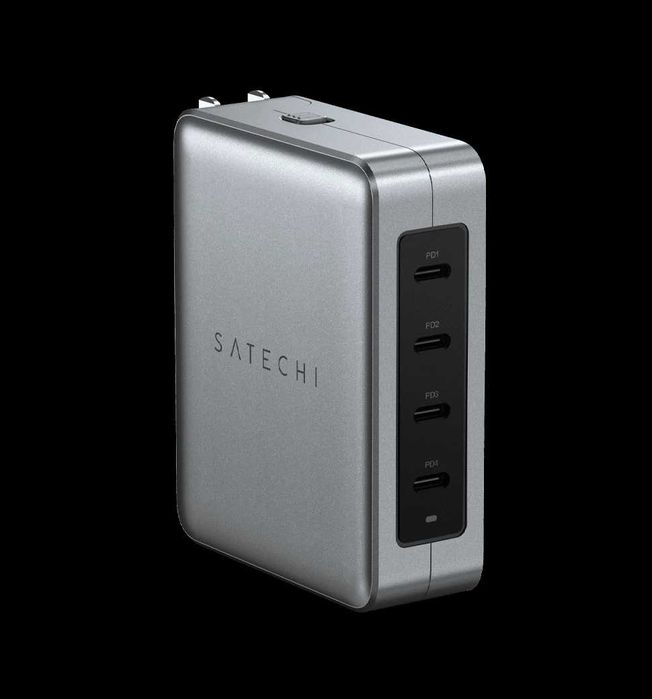 Satechi 145W USB-C 4-Port PD GaN Travel Charger Space Gray