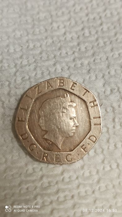 Монета 20 пенсів 2003 р.
