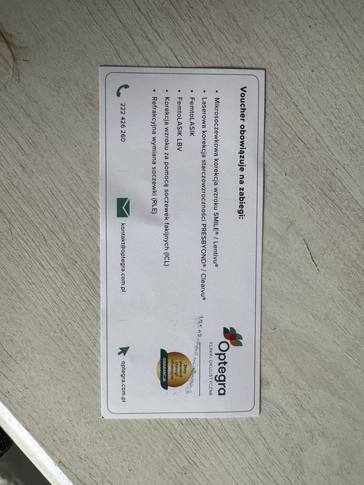 Voucher optegra