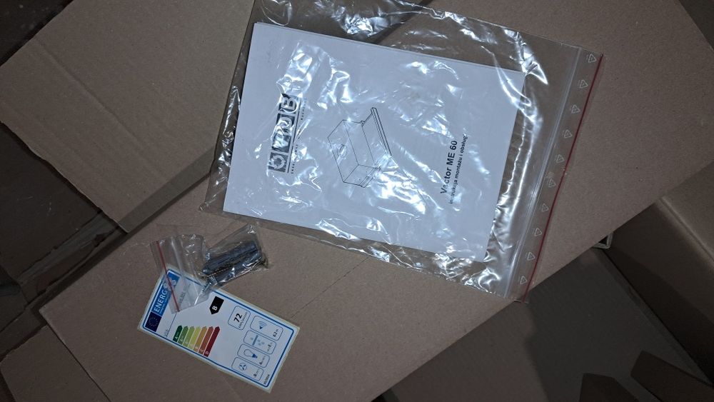 Okap pochłaniacz do zabudowy 60cm czarny