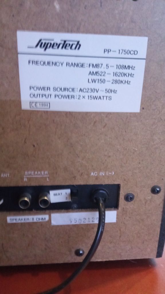 Mini wieża Super Tech  PP-1750 CD