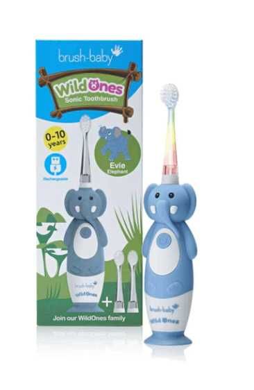Дитяча звукова зубна щітка Brush Baby WildOnes Sonic (0 до 10 років)