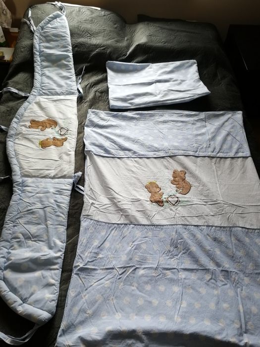 2 komplety Pościeli dziecięce z ochraniaczami na łóżeczko