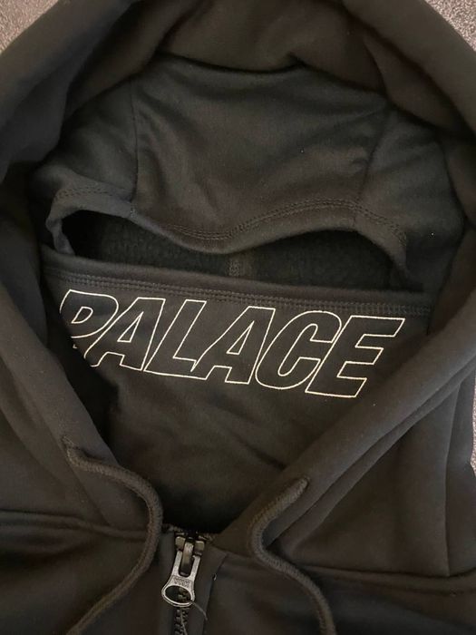 Palace Balaclava Shearing Thermal Hoodie Black
