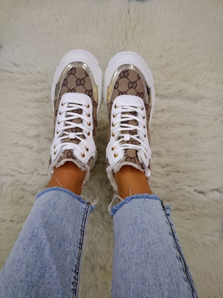 Sneakersy botki ocieplane damskie rozmiar 39