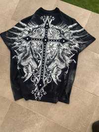 Футболка konflict big cross tee реп affliction бренд