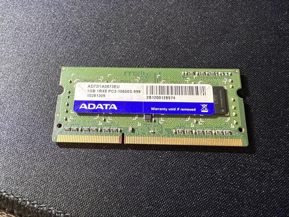 Оперативна Пам'ять DDR3 ADATA 1GB 1Rx8 PC3-10600S-999 (Для ноутбука)