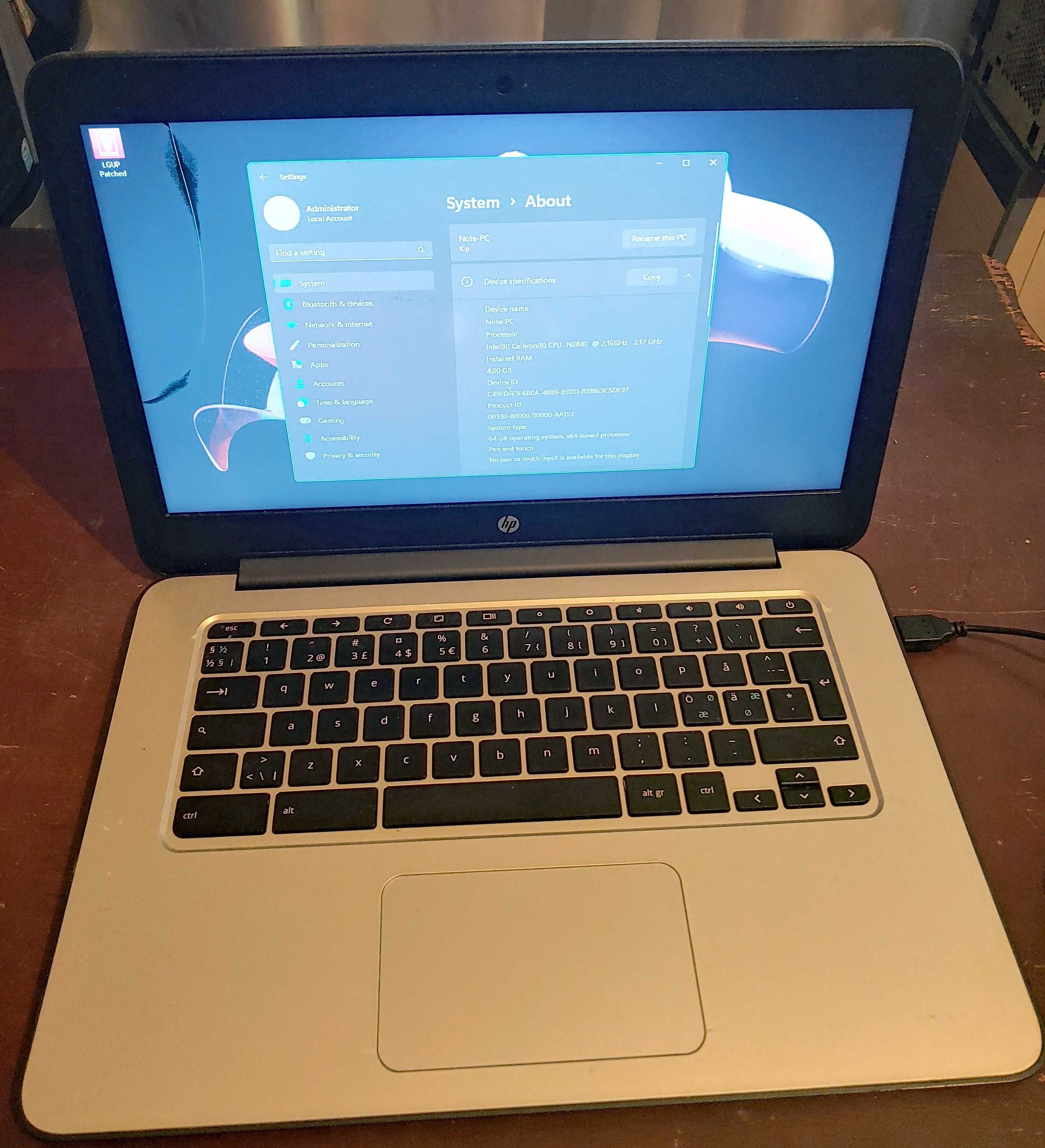 HP ChromeBook G4 14 2.16GHz 4Gb 32Gb з Win11 і Ubuntu на борту