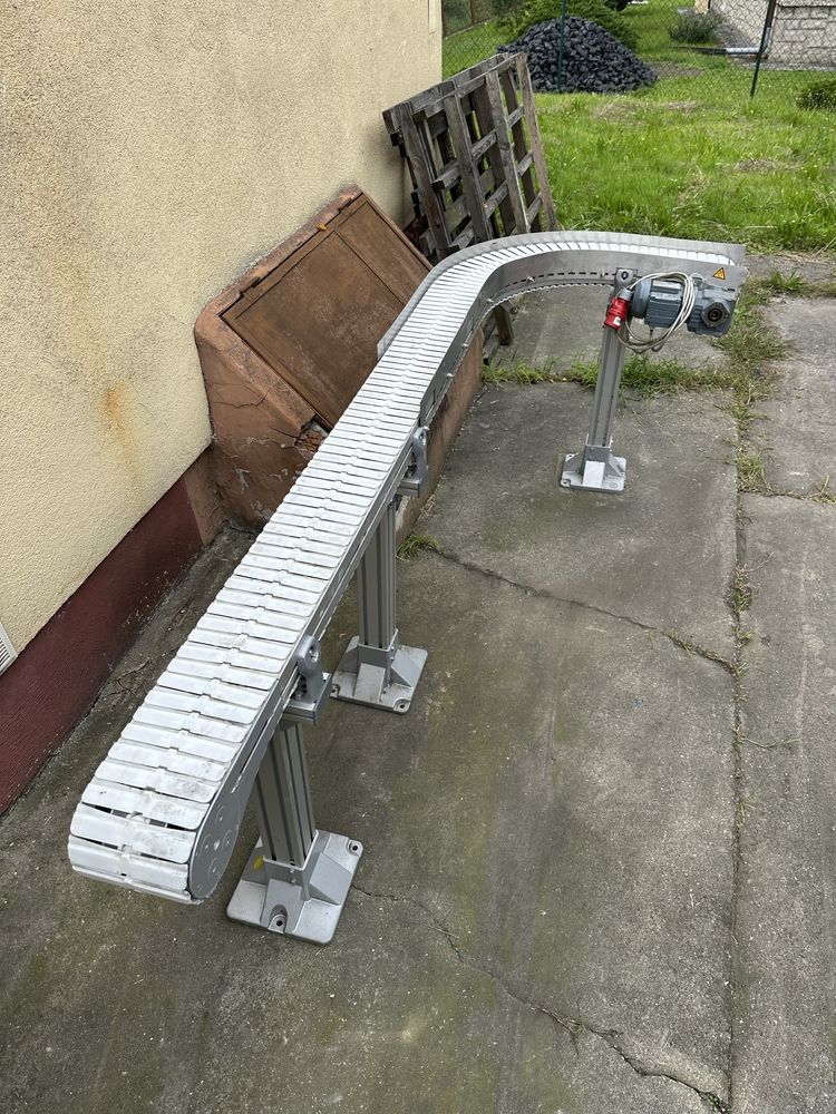 Przenośnik płytkowy Zakręt Łukowy Taśmociag Transporter
