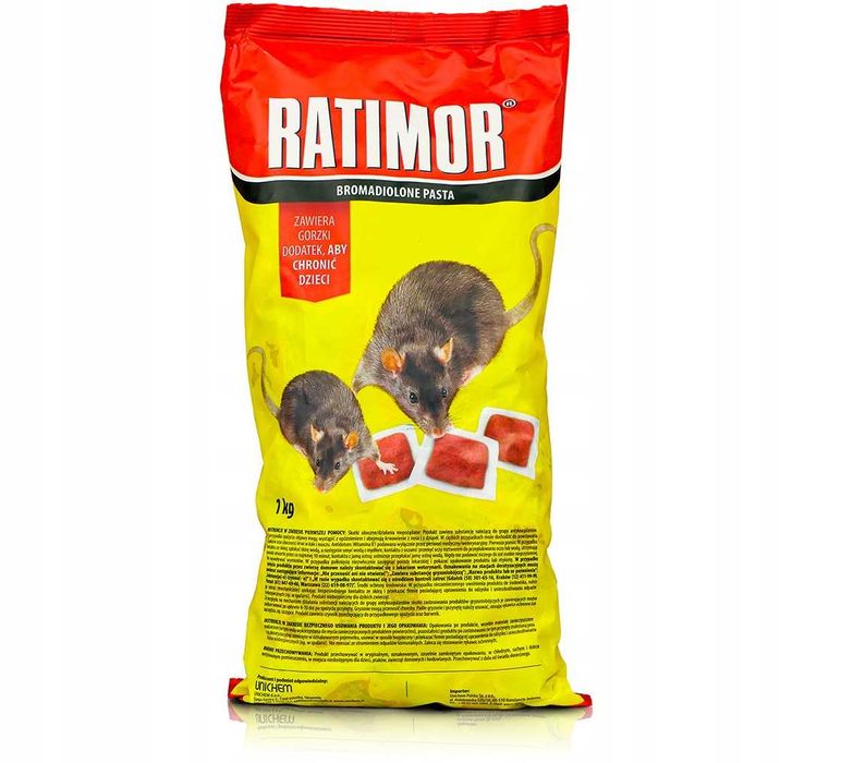 RATIMOR Trutka miękka pasta na szczury i myszy Bromadiolon 1kg