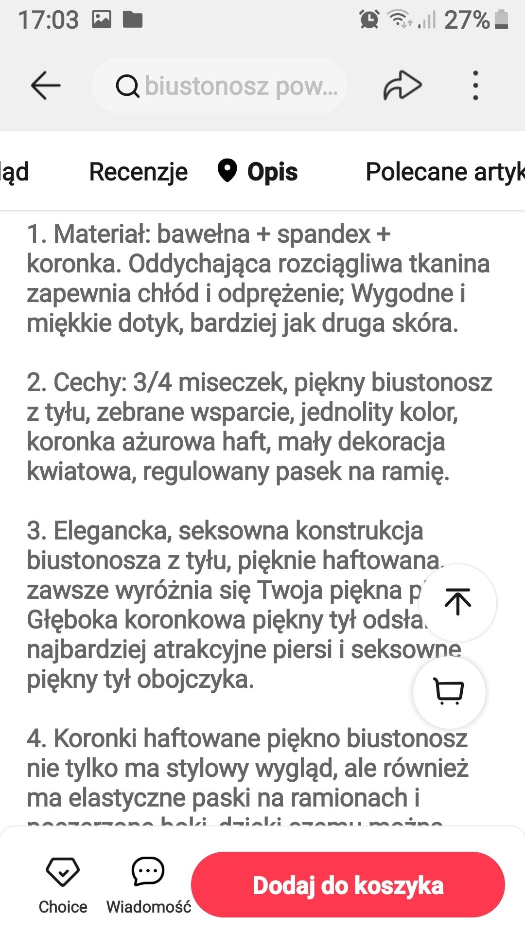 Stanik koronkowy biały z fiszbinami