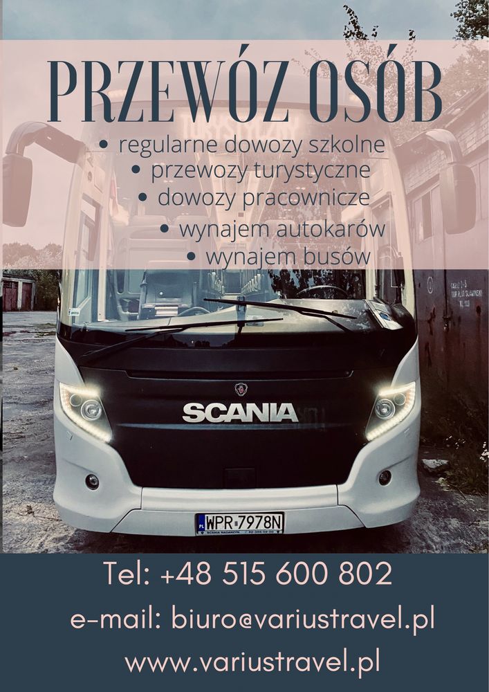 *Przewoz Pracowniczy - Przewóz osób * wynajem Busów & autokarów