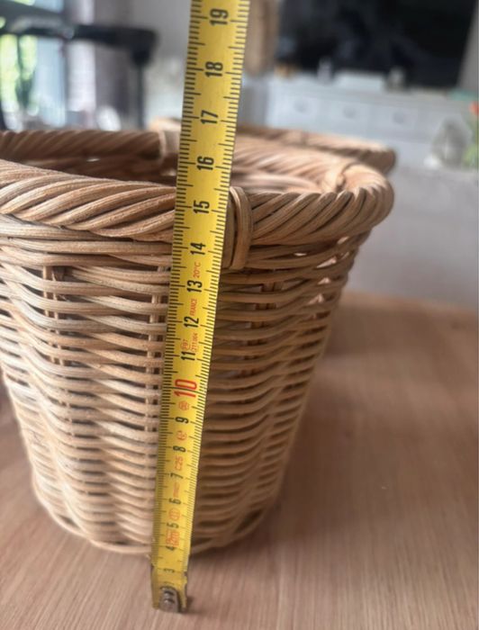 Ikea dwie doniczki boho rattan 12 cm Kaktusfikon