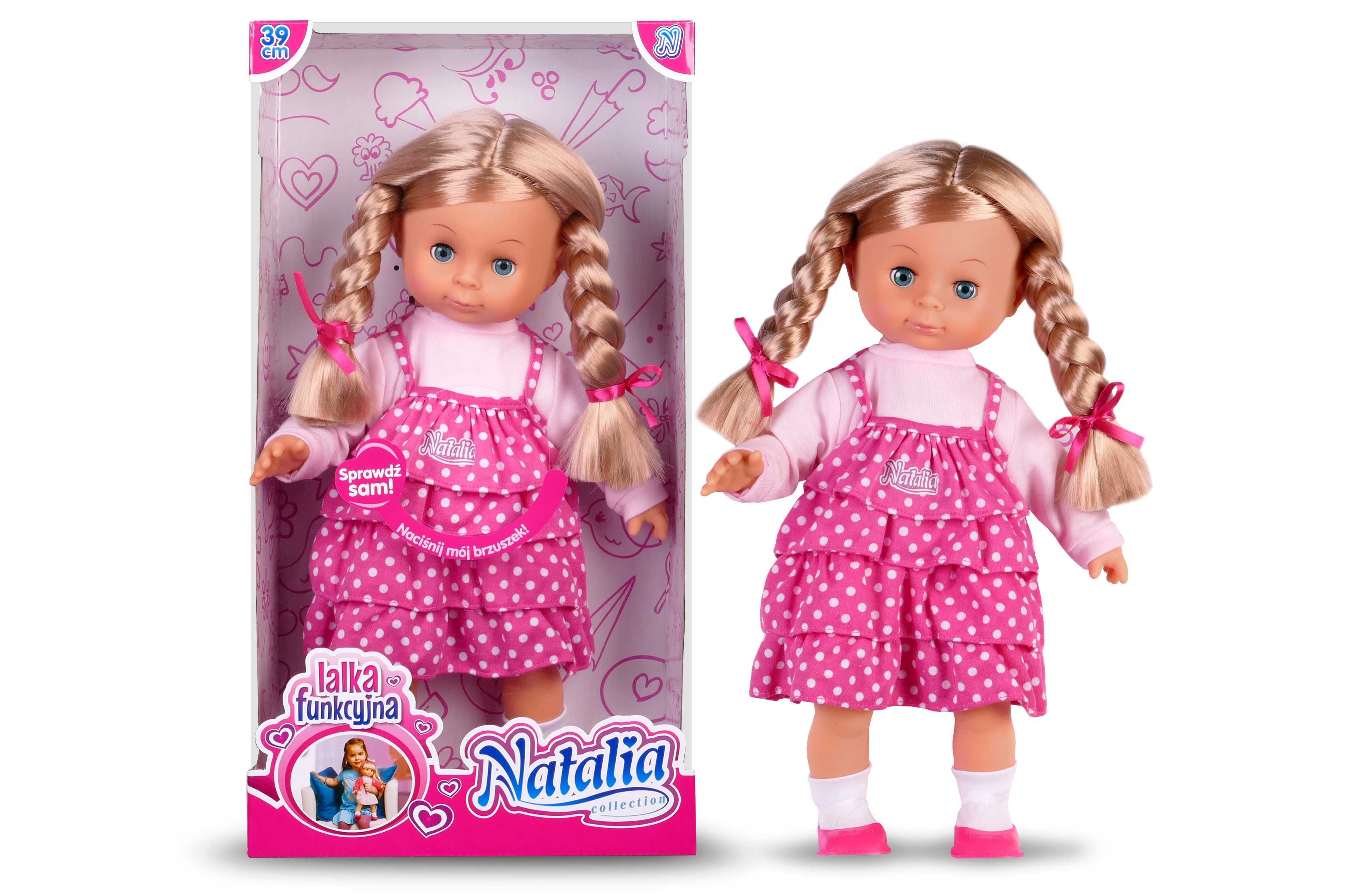 LALKA NATALIA mówi po POLSKU interaktywna 39 cm prezent na Święta