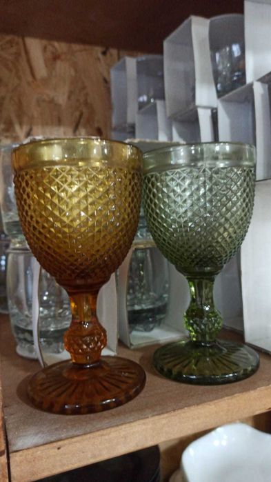 NOVO! Copos em Vidro Vintage Estilo e Elegância à Sua Mesa